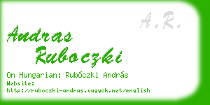andras ruboczki business card
