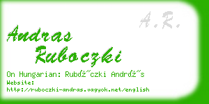 andras ruboczki business card